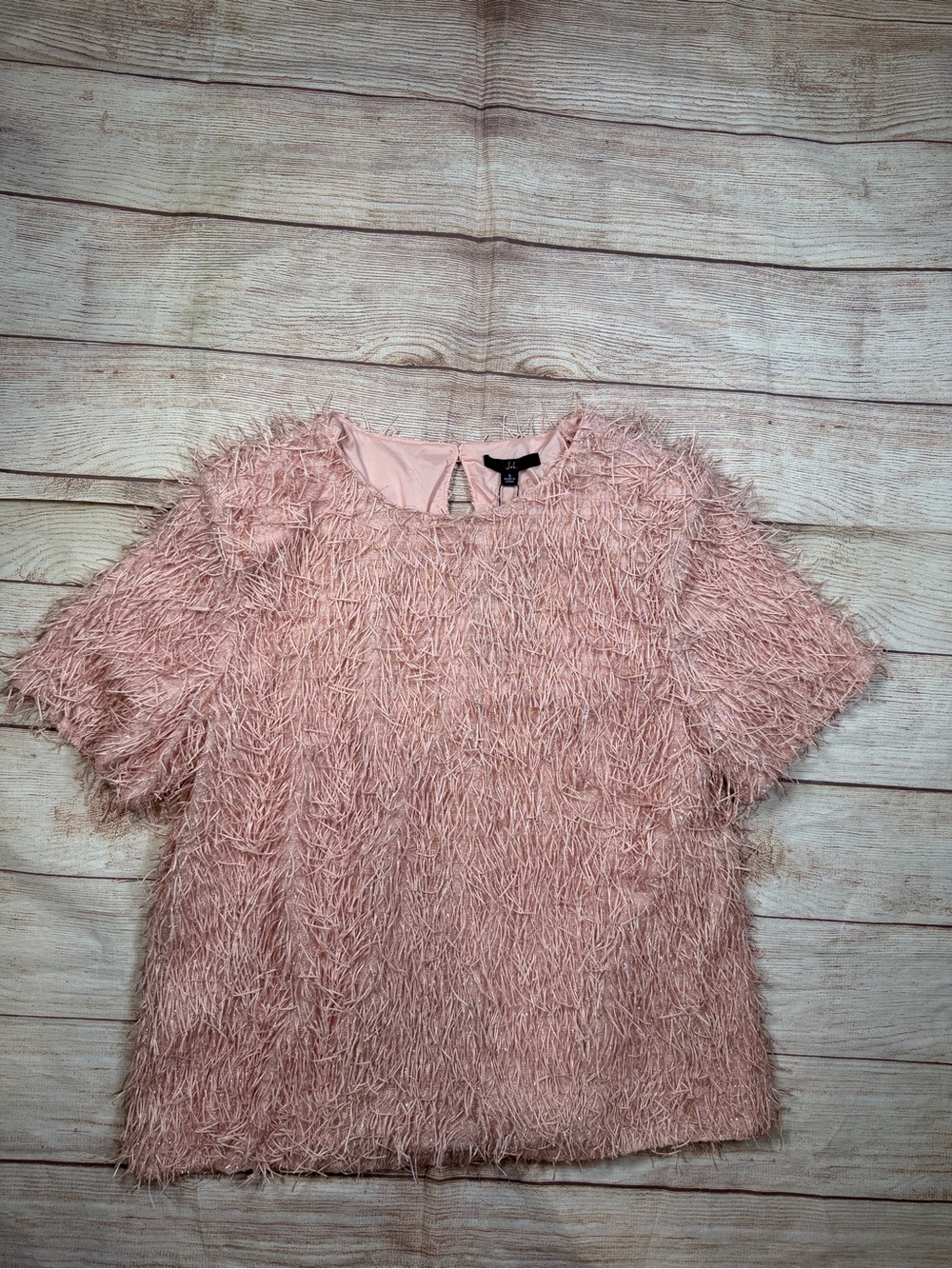 NWT Joh Dusty Pink Shaggy Short Sleeve Blouse - Women's